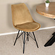 Lizzely Garden & Living Eetkamerstoel Viga bruin velvet eetstoel
