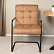 Lizzely Garden & Living Eetkamerstoel met armleuning Indy cognac microvezel eetstoel