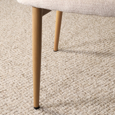 Lizzely Garden & Living Eetkamerstoel Reika lichtbruin Japandi beige eetstoel