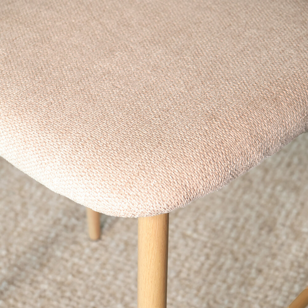 Barkruk Japandi beige Reika lichtbruin