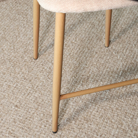 Lizzely Garden & Living Barkruk Japandi beige Reika lichtbruin