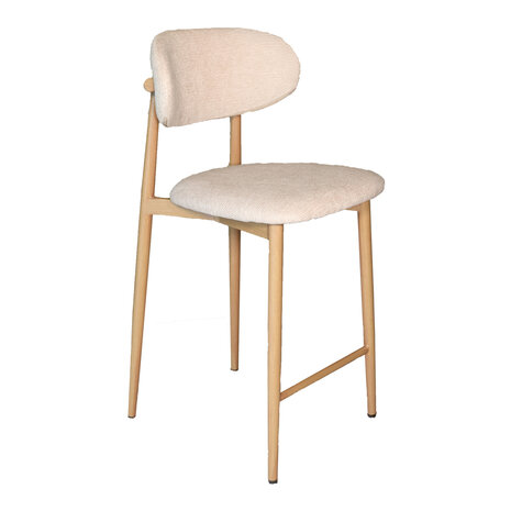 Lizzely Garden & Living Barkruk Japandi beige Reika lichtbruin