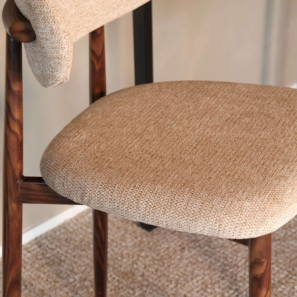 Barkruk Japandi bruin Reika walnoot