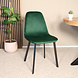 Lizzely Garden & Living Eetkamerstoel Simpy donkergroen velvet eetstoel