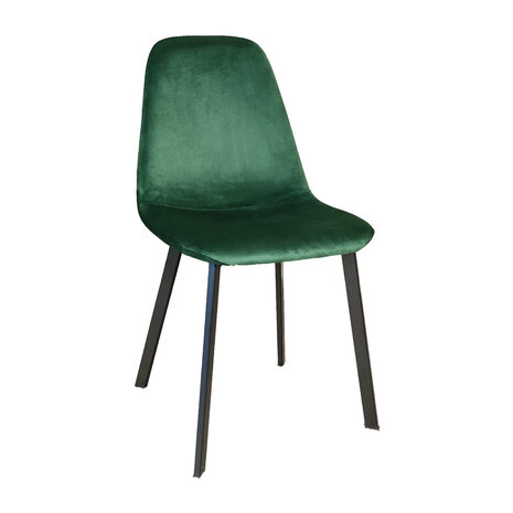 Lizzely Garden & Living Eetkamerstoel Simpy donkergroen velvet eetstoel