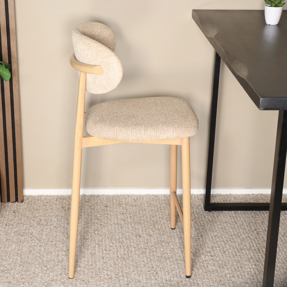 Barkruk Japandi bruin Reika lichtbruin Barkruk Japandi bruin Reika lichtbruin