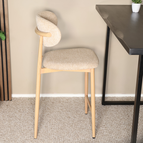 Lizzely Garden & Living Barkruk Japandi bruin Reika lichtbruin Lizzely Garden & Living Barkruk Japandi bruin Reika lichtbruin