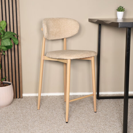 Lizzely Garden & Living Barkruk Japandi bruin Reika lichtbruin Lizzely Garden & Living Barkruk Japandi bruin Reika lichtbruin