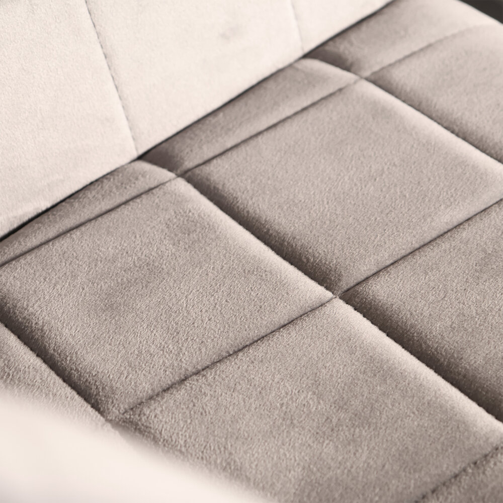 Eetkamerstoel met armleuning Barbara velvet grijs eetstoel