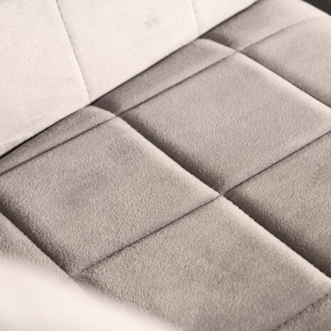 Lizzely Garden & Living Eetkamerstoel met armleuning Barbara velvet grijs eetstoel