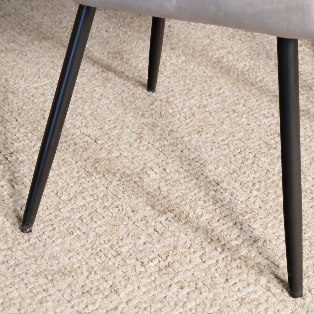 Eetkamerstoel met armleuning Barbara velvet grijs eetstoel