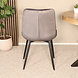 Lizzely Garden & Living Eetkamerstoel De Vince grijs velvet eetstoel