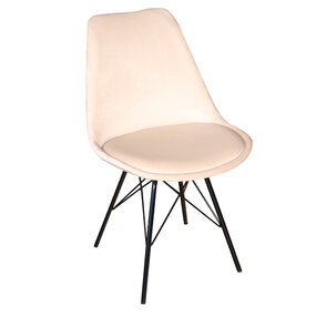 Lizzely Garden & Living Eetkamerstoel Viga zand velvet eetstoel