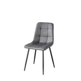 Lizzely Garden & Living Eetkamerstoel Catoo antraciet kunstleder eetstoel