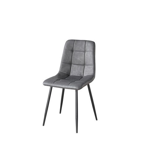 Lizzely Garden & Living Eetkamerstoel Catoo antraciet kunstleder eetstoel