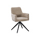 Lizzely Garden & Living Eetkamerstoel draaibaar met armleuning Nola taupe