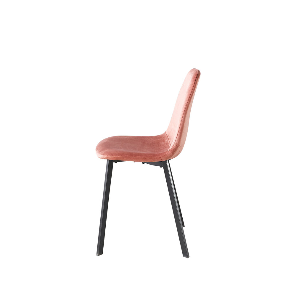 Eetkamerstoel Simpy oud roze velvet eetstoel