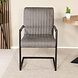 Lizzely Garden & Living Eetkamerstoel met armleuning Timor antraciet microvezel eetstoel