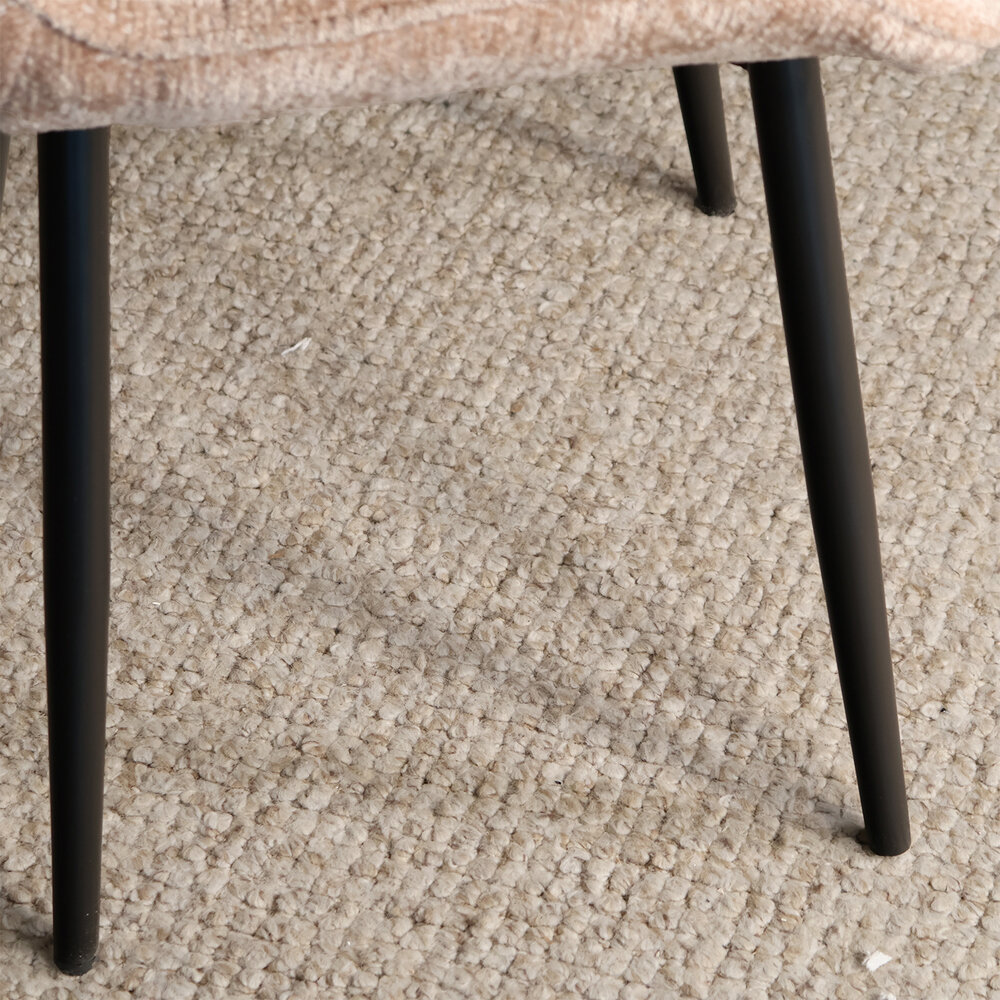 Eetkamerstoel De Vince taupe chenille eetstoel