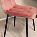 Lizzely Garden & Living Eetkamerstoel Catoo velvet roze eetstoel