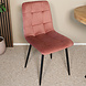 Lizzely Garden & Living Eetkamerstoel Catoo velvet roze eetstoel