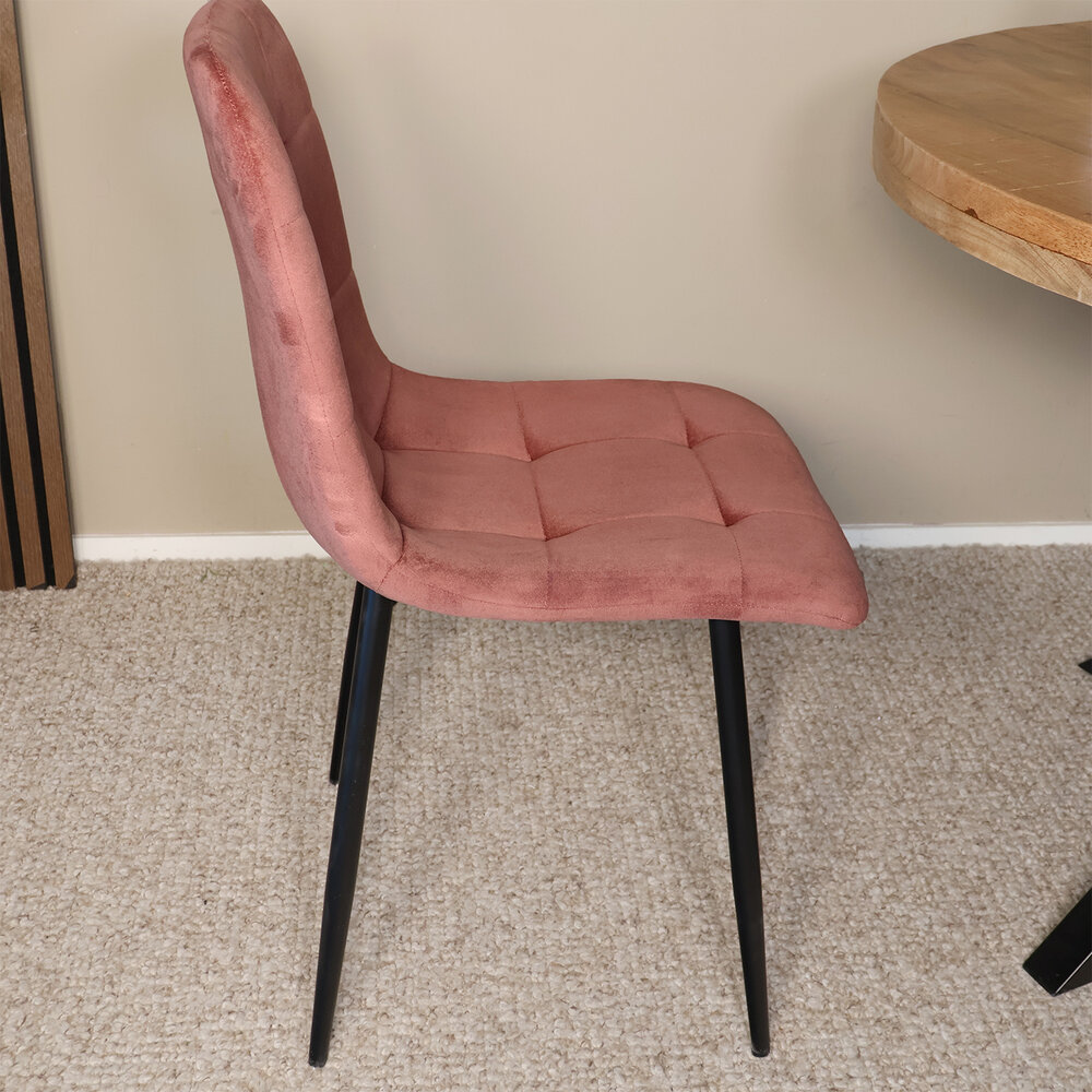Eetkamerstoel Catoo velvet roze eetstoel