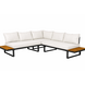 Lizzely Garden & Living Loungeset 5-zits aluminium en acaciahout wit Darcio met bijzettafel Lizzely Garden & Living Loungeset 5-zits aluminium en acaciahout wit Darcio met bijzettafel