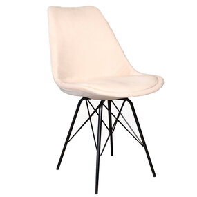 Lizzely Garden & Living Eetkamerstoel Viga zand velvet eetstoel