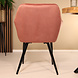 Lizzely Garden & Living Eetkamerstoel met armleuning Darcio roze velvet eetstoel