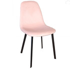 Eetkamerstoel Simpy lichtroze velvet eetstoel