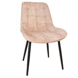 Lizzely Garden & Living Eetkamerstoel De Vince taupe chenille eetstoel