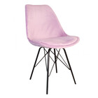 Eetkamerstoel Viga paars velvet eetstoel