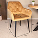 Lizzely Garden & Living Eetkamerstoel met armleuning Paco velvet goud eetstoel