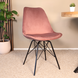 Lizzely Garden & Living Eetkamerstoel Viga roze velvet eetstoel