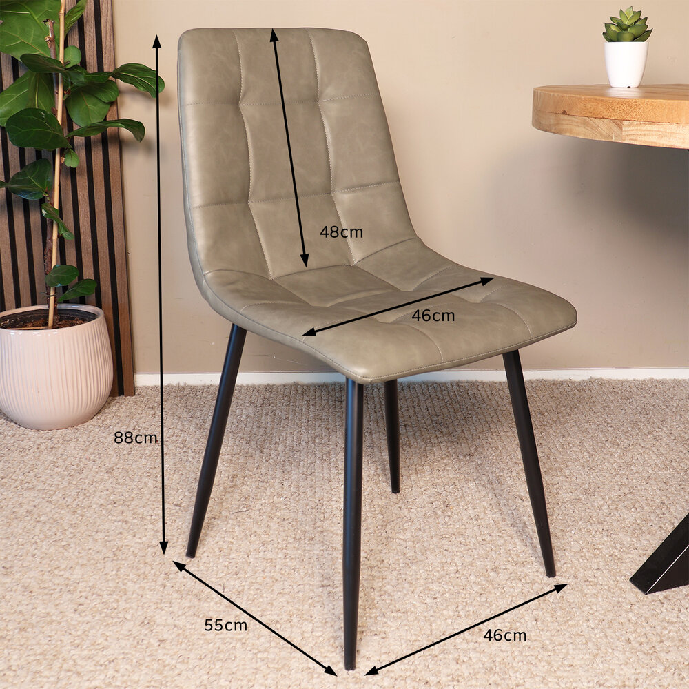 Eetkamerstoel Catoo groen kunstleder eetstoel