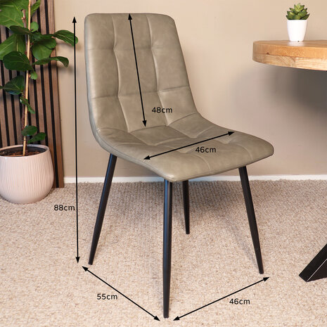 Lizzely Garden & Living Eetkamerstoel Catoo groen kunstleder eetstoel