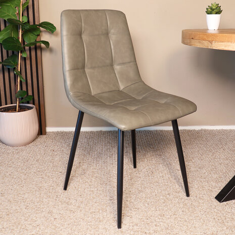 Lizzely Garden & Living Eetkamerstoel Catoo groen kunstleder eetstoel