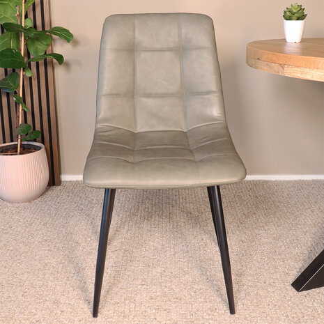 Lizzely Garden & Living Eetkamerstoel Catoo groen kunstleder eetstoel