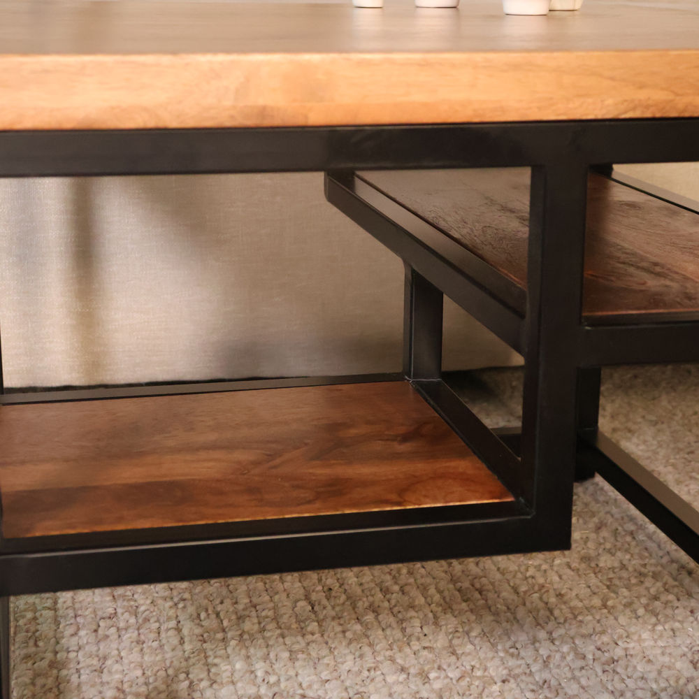 Salontafel mangohout Sunny 60cm industrieel mango