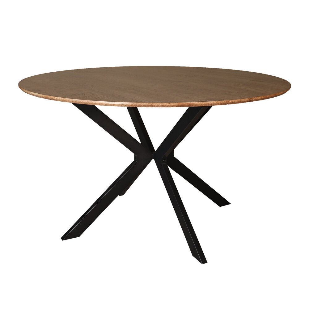 Eettafel rond Ronsi bruin 130cm ronde tafel Eettafel rond Ronsi bruin 130cm ronde tafel