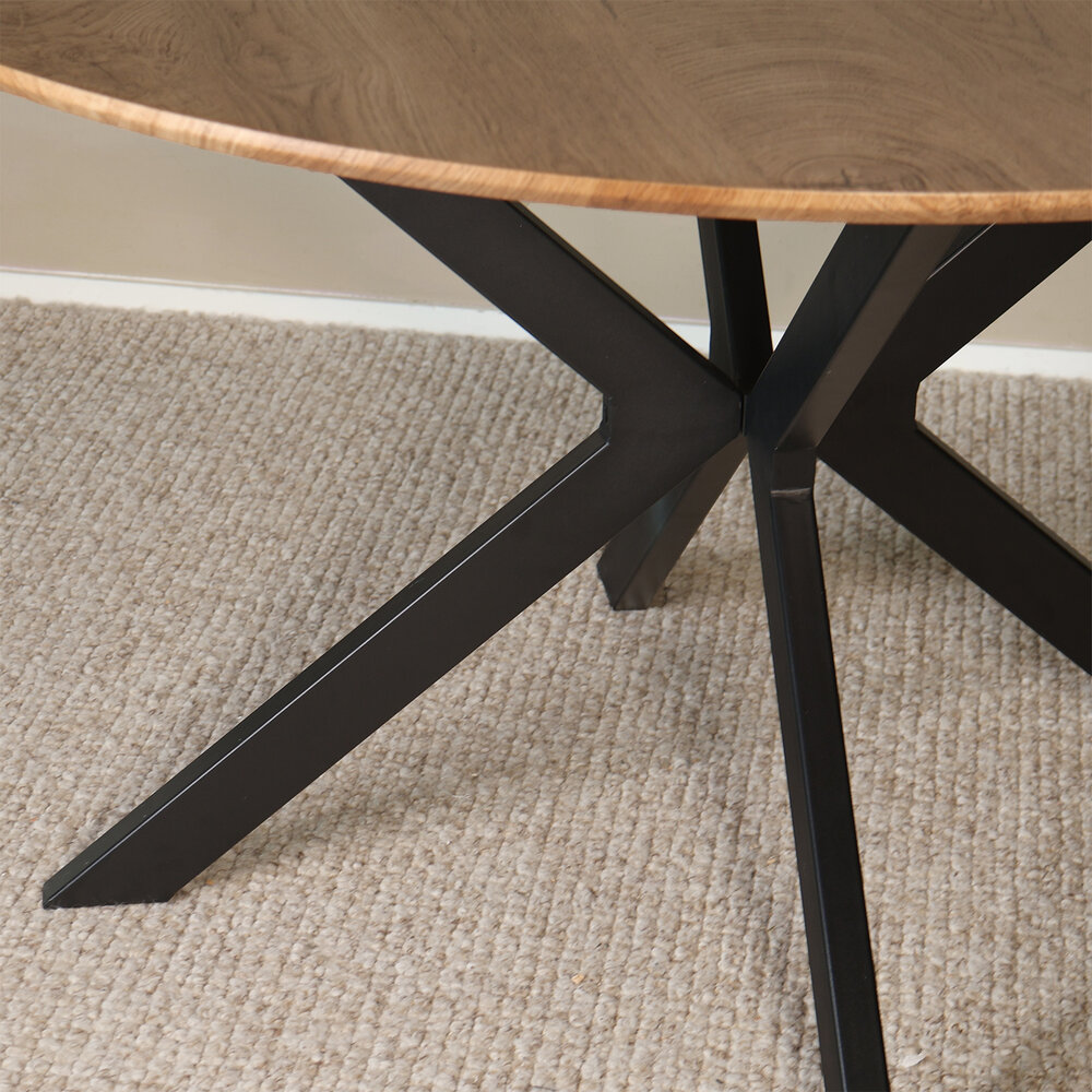 Eettafel rond Ronsi bruin 130cm ronde tafel Eettafel rond Ronsi bruin 130cm ronde tafel