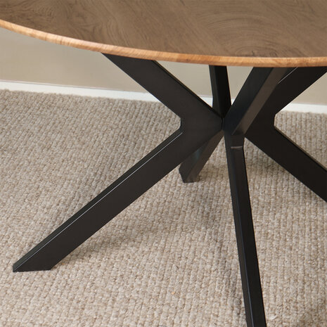 Lizzely Garden & Living Eettafel rond Ronsi bruin 130cm ronde tafel Lizzely Garden & Living Eettafel rond Ronsi bruin 130cm ronde tafel