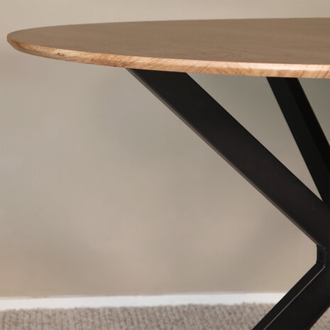 Lizzely Garden & Living Eettafel rond Ronsi bruin 130cm ronde tafel Lizzely Garden & Living Eettafel rond Ronsi bruin 130cm ronde tafel