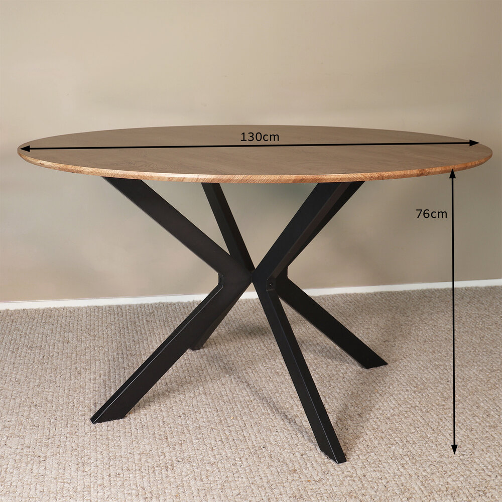 Eettafel rond Ronsi bruin 130cm ronde tafel Eettafel rond Ronsi bruin 130cm ronde tafel