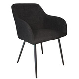 Lizzely Garden & Living Eetkamerstoel met armleuning Barbara zwart teddy eetstoel Lizzely Garden & Living Eetkamerstoel met armleuning Barbara zwart teddy eetstoel