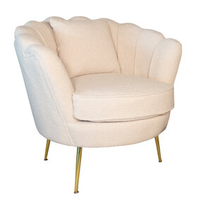 Lizzely Garden & Living Fauteuil zitbank 1 persoons Belle teddy beige