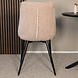 Lizzely Garden & Living Eetkamerstoel De Vince beige chenille eetstoel