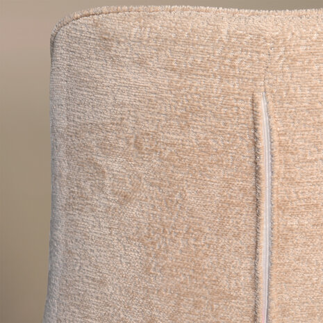 Lizzely Garden & Living Eetkamerstoel De Vince beige chenille eetstoel