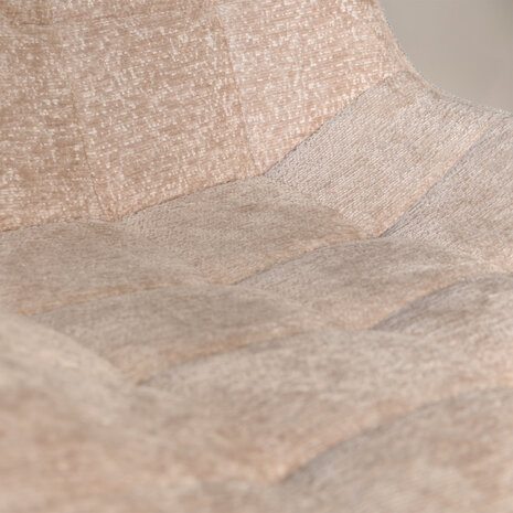 Lizzely Garden & Living Eetkamerstoel De Vince beige chenille eetstoel