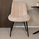 Lizzely Garden & Living Eetkamerstoel De Vince beige chenille eetstoel